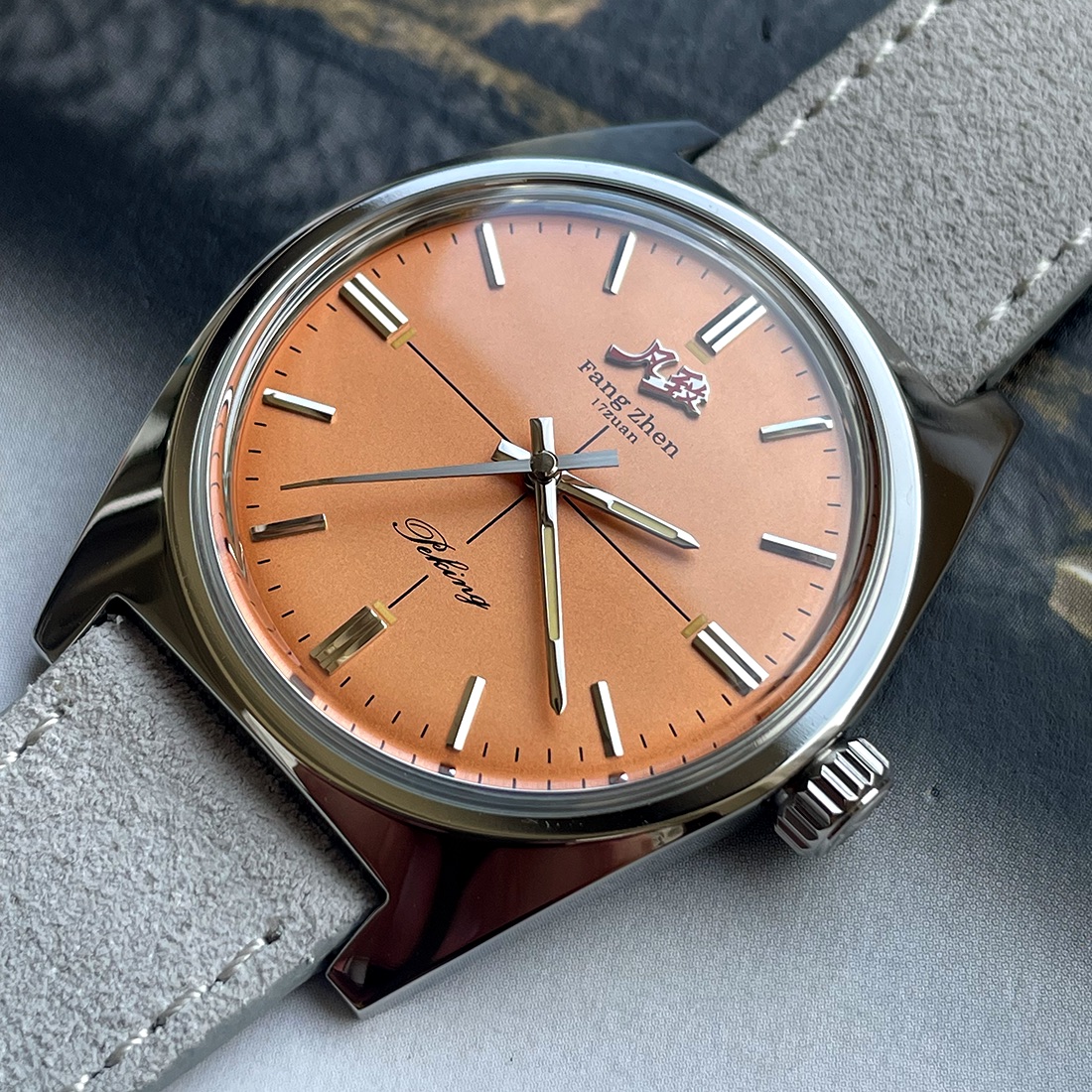 Seiko Watch Presage - 메르쿠르 시계 연어 다이얼 시계 메탈
