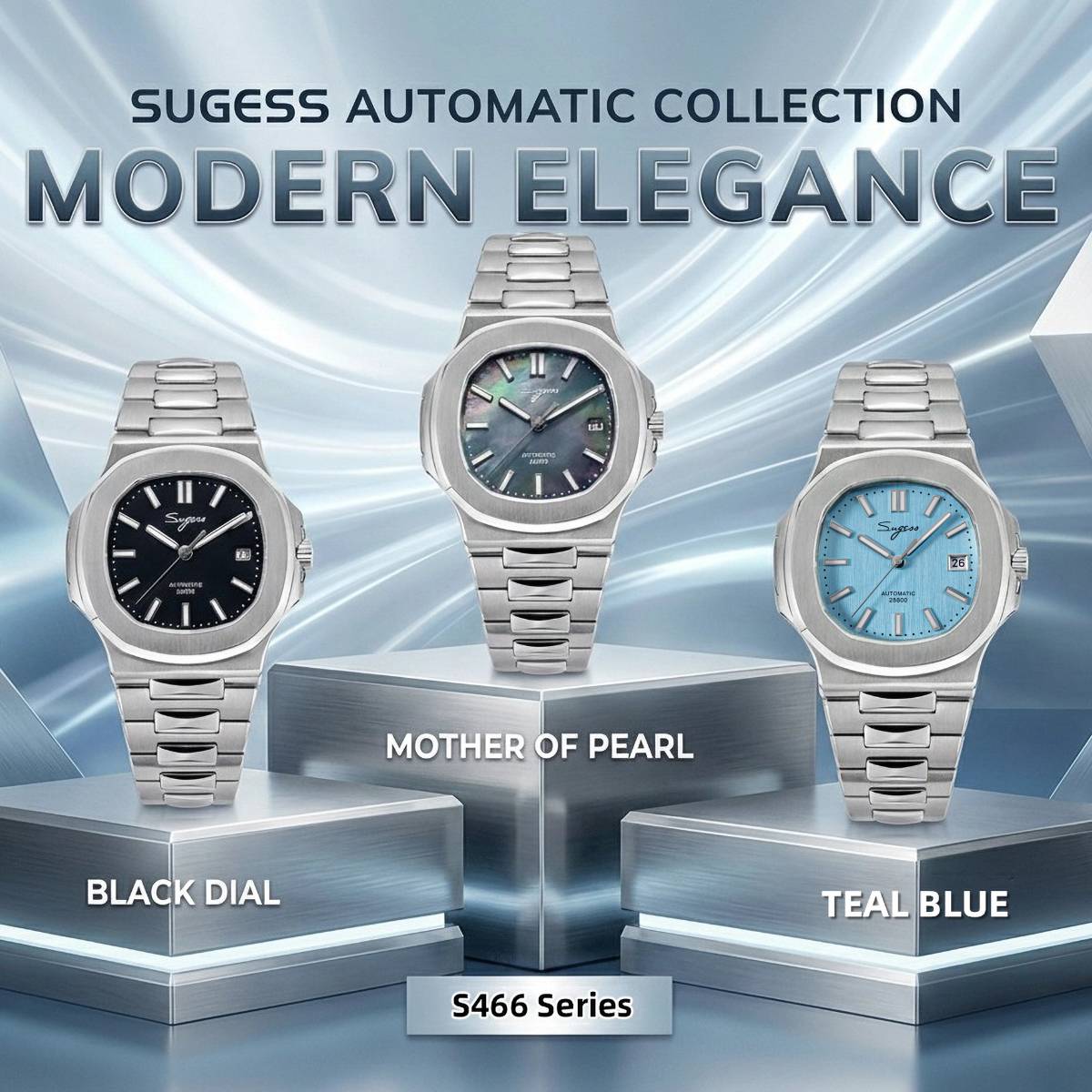 Sugess 남성용 시계 자동 기계식 손목시계 미요타  - Cartier Watch Santos 리뷰 및 가격