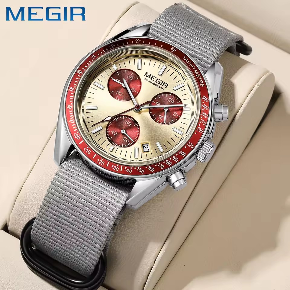 메기르 2247 남성용 고급 쿼츠 시계 캔버스 직조 스 - Canvas Strap Watch 리뷰 및 가격